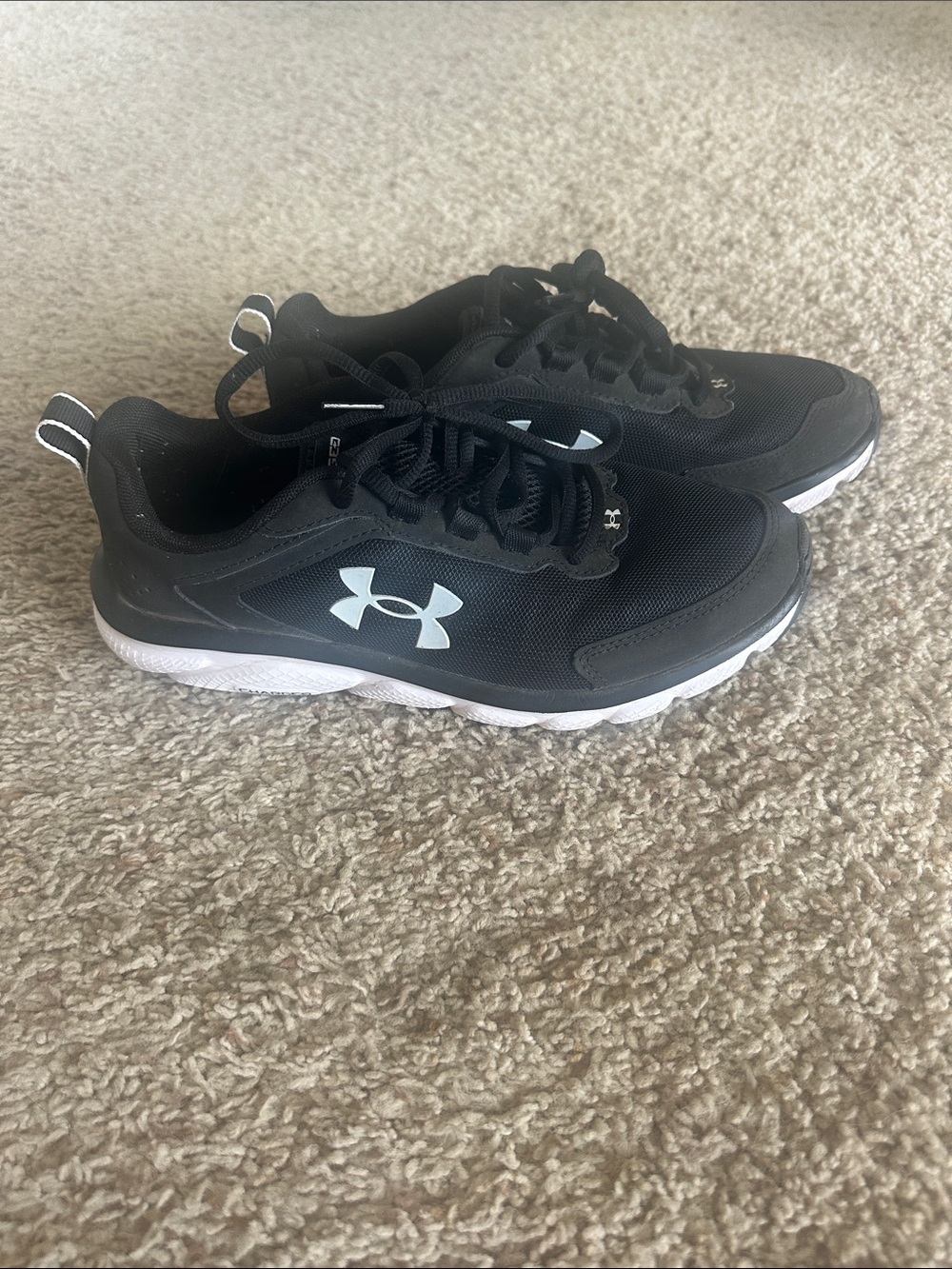 Under Armour Black Athletic Sneakers with White Logo